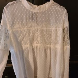 BCX Blouse White Size Large